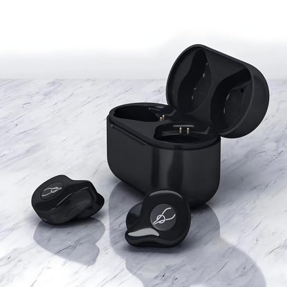 ICESOMNUS Sabbat X12 PRO Semi in-Ear Wireless Earbuds, Bluetooth 5.4 TWS Headphones with Comfortable Open-Fit Design, Clear Calls, Button Siri Control, 30H Long Battery Life,IPX5 Waterproof(Black)