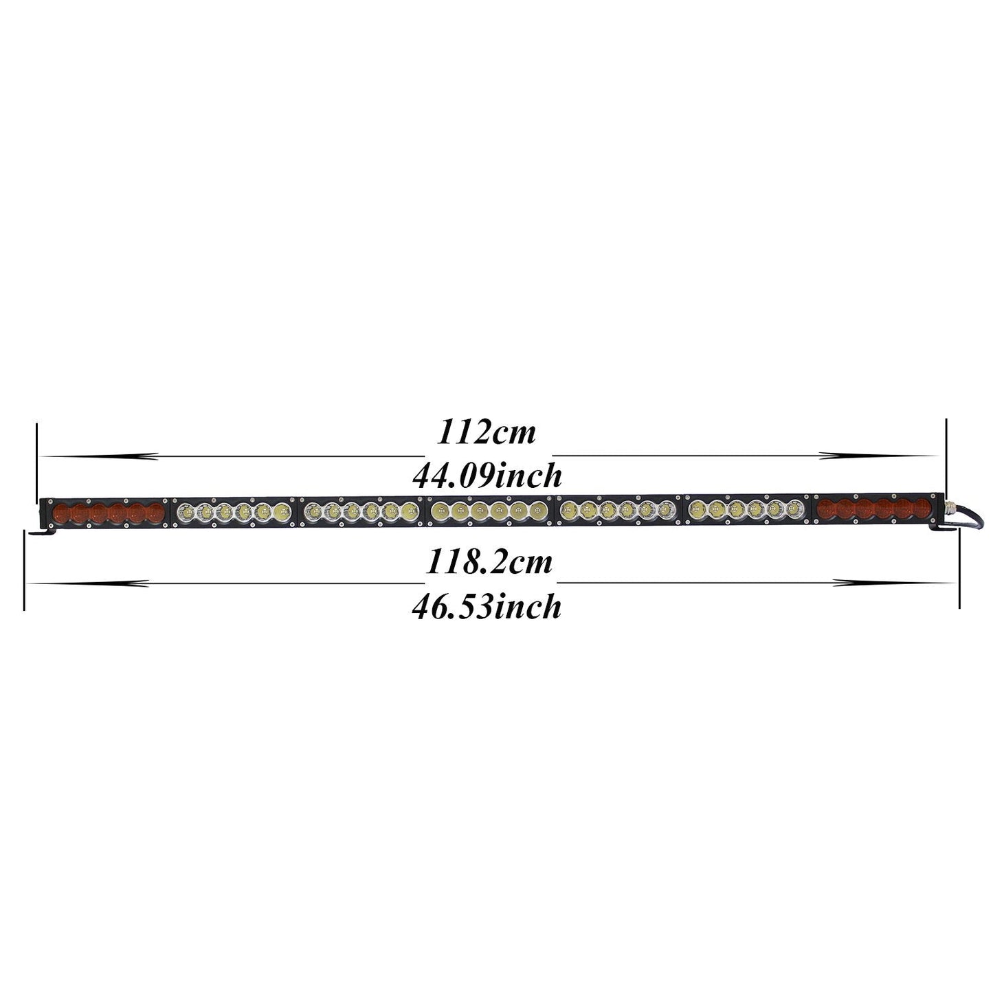 AngelMa 44'' Dual Color Amber/White LED Light Bar Offroad stroboflash 210WOff Road for Car Boat UTV 4WD 4X4 Truck Tractor Raptor Off-Road Bumper Light Wiring Harness 3 Years Warranty