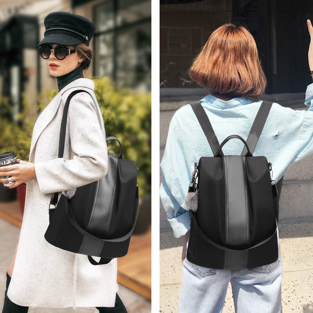 PINCNEL Women Backpack Purse Waterproof Nylon Anti-theft Rucksack Lightweight Shoulder Bag