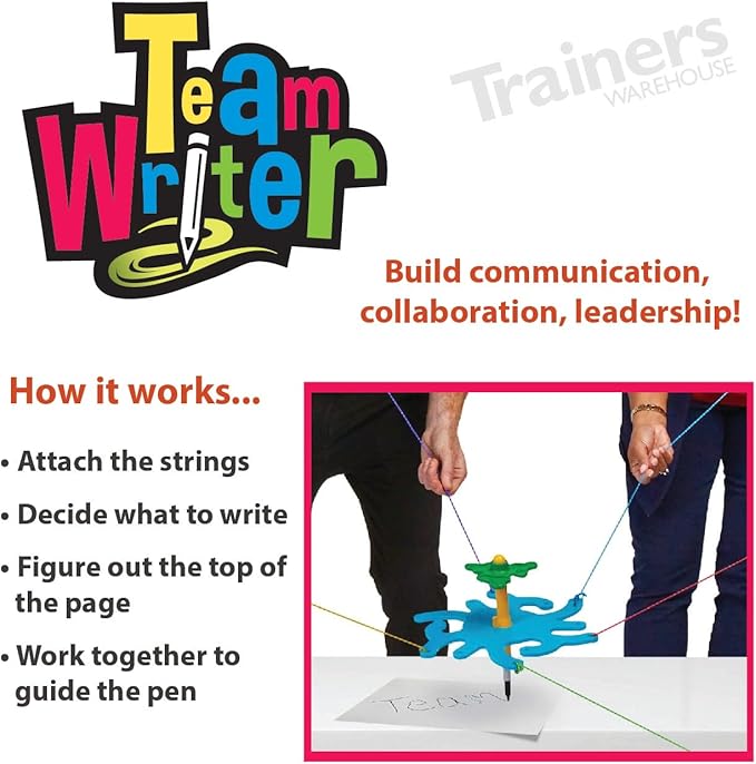 Trainers Warehouse TeamWRITER® Team Building Game | A Fun Collaborative &amp Challenging Activity - Perfect for Any Office or School Group