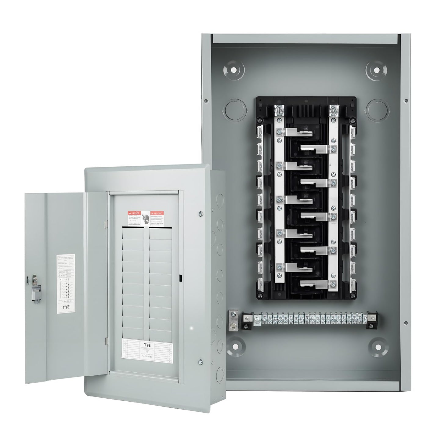 THQL Circuit Breaker Panels,20-Space, 125A Circuit Breaker Distribution Box, 120V/240V Circuit Breaker Electrical Enclosure,Indoor Main Lug Load Center