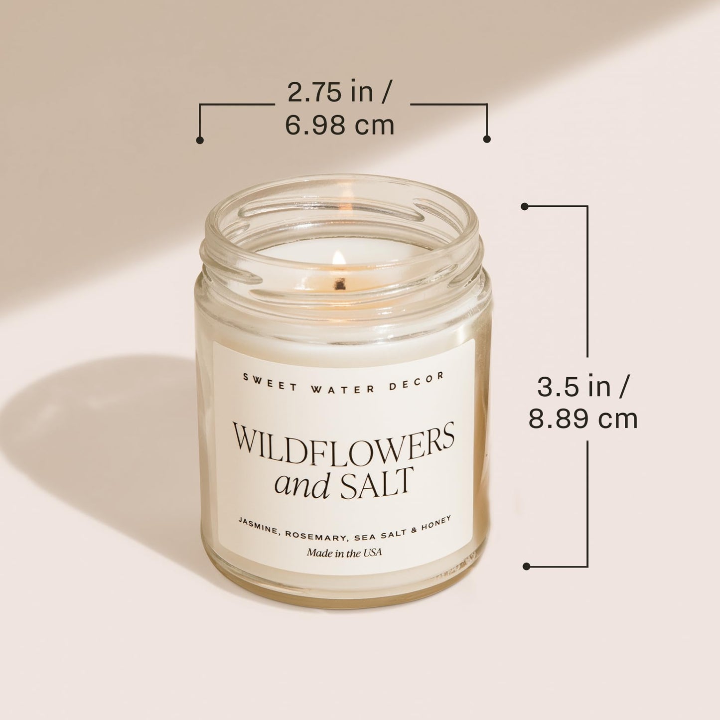 Sweet Water Decor In My Mom Era Candle - Jasmine, Rosemary, Sea Salt, Honey Scented Soy Candle in Clear Jar - 9 oz, 40+ Hour Burn Time - Mother's Day, Baby Shower, Birthday Gift