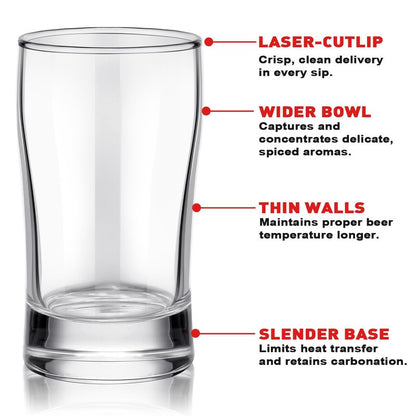 Bokon 12 Pcs Beer Glasses, Small Juice Glasses Cups Iced Tea Glasses Heavy Base Glassware Clear Glass Bulk Tumblers for Drinking Water Beer Milk Orange Juice Kids Breakfast (5 oz)