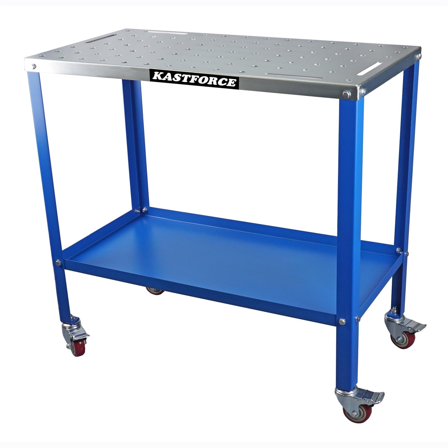 KF3017 Rust-Free 36”×18” Welding Table 1200 lbs Loading Capacity, Wedling Cart Universal Work Table with 5/8" Holes, Top Thickness up to 13Ga, Withstands Heat up to 1600 Fahrenheit