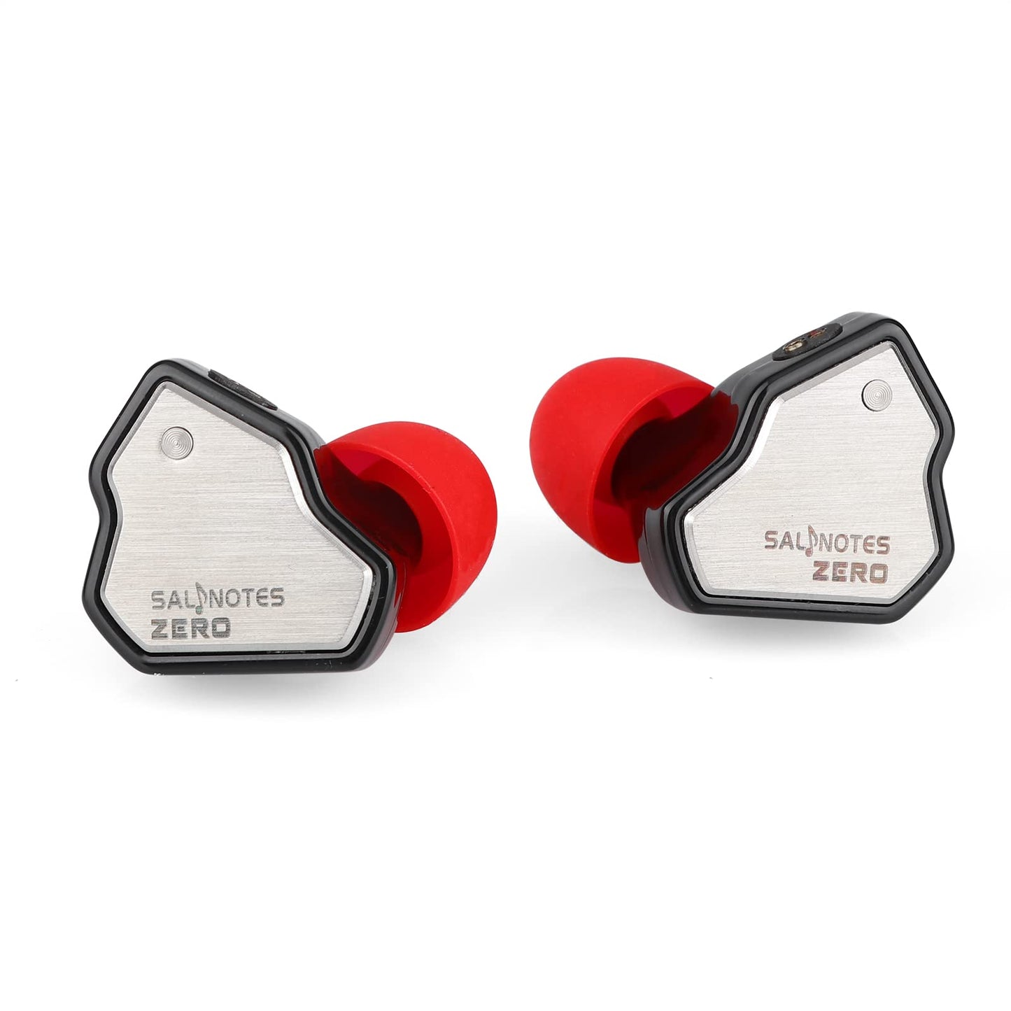 Linsoul 7Hz Salnotes Zero HiFi 10mm Dynamic Driver in-Ear Earphone IEM with Metal Composite Diaphragm Stainless Steel Faceplate Detachable 2Pin OFC Cable (Black, with Mic, 3.5mm)