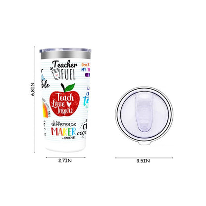 MFGNEH Teacher Gifts,Teacher Appreciation Gifts,Teachers Christmas Birthday Gift from Students,Back to School Gift for Women,20oz Stainless Steel Tumbler Cup