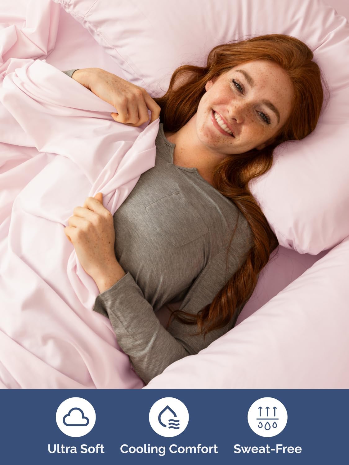 Skiennix Extra Deep Cal King Sheet Set | 6-Piece Breathable Cooling Bedding - Soft, Wrinkle-Free Lavender Pink