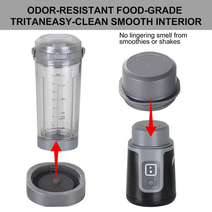 Zero-Leak Vessel Cap & Shock-Proof Blade Cover for Ninja Blast Portable Blender Accessories (BC100/BC151) — Odor-Resistant Tritan Lid, Double-Seal Leakproof, Easy-Clean, Travel/Gym/Car Ready