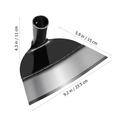 Ipetboom Garden Hoe Tool - 23.5cm/9.25in Heavy Duty Manganese Steel Blade Without Handle - Multi-Purpose Hand Hoe for Weeding Soil Loosening and Farming Gardening Garden Maintenance