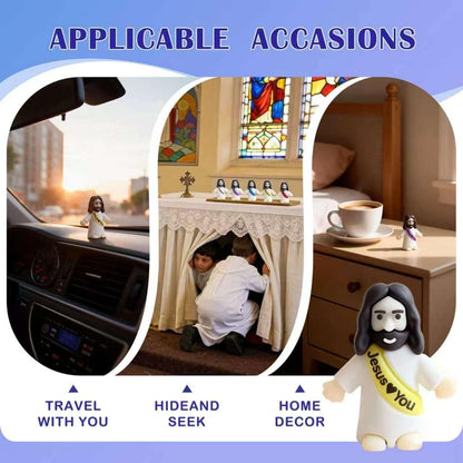 Little Jesus Figures by [Brand Name] - 25 Mini Religious Figurines for Baptism Gifts & Party Favors