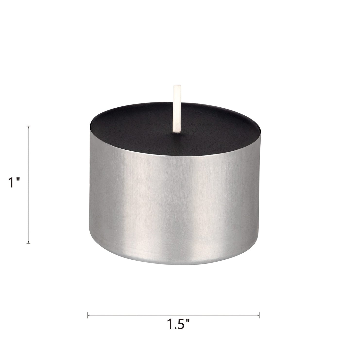 Mega Candles 100 pcs Unscented Jumbo Black Tea Lights Candles, Pressed Wax Candle 8 Hour Burn Time, Home Décor, Wedding Receptions, Occasions, Festivities, Events, Meditations, Prayers, Vigil, Altar