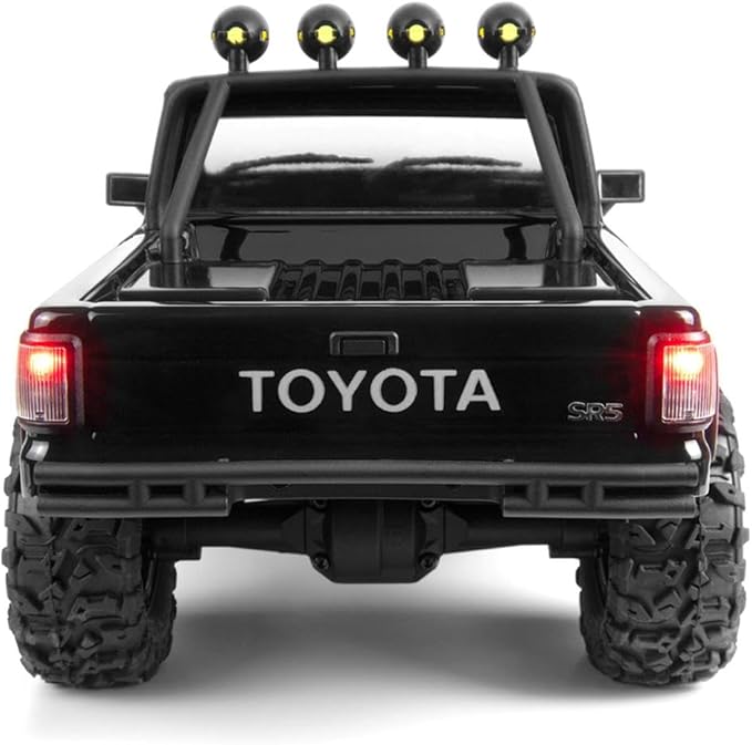 Helidirect HPI Venture18 Brushed 1985 Toyota Hilux SR5 1/18 RTR 4WD w/2.4GHz Radio TX Battery &amp Charger - Remote Control Crawler RC Rock Crawler 1/18 4WD Off-Road for Adults (Black (HPI160800))