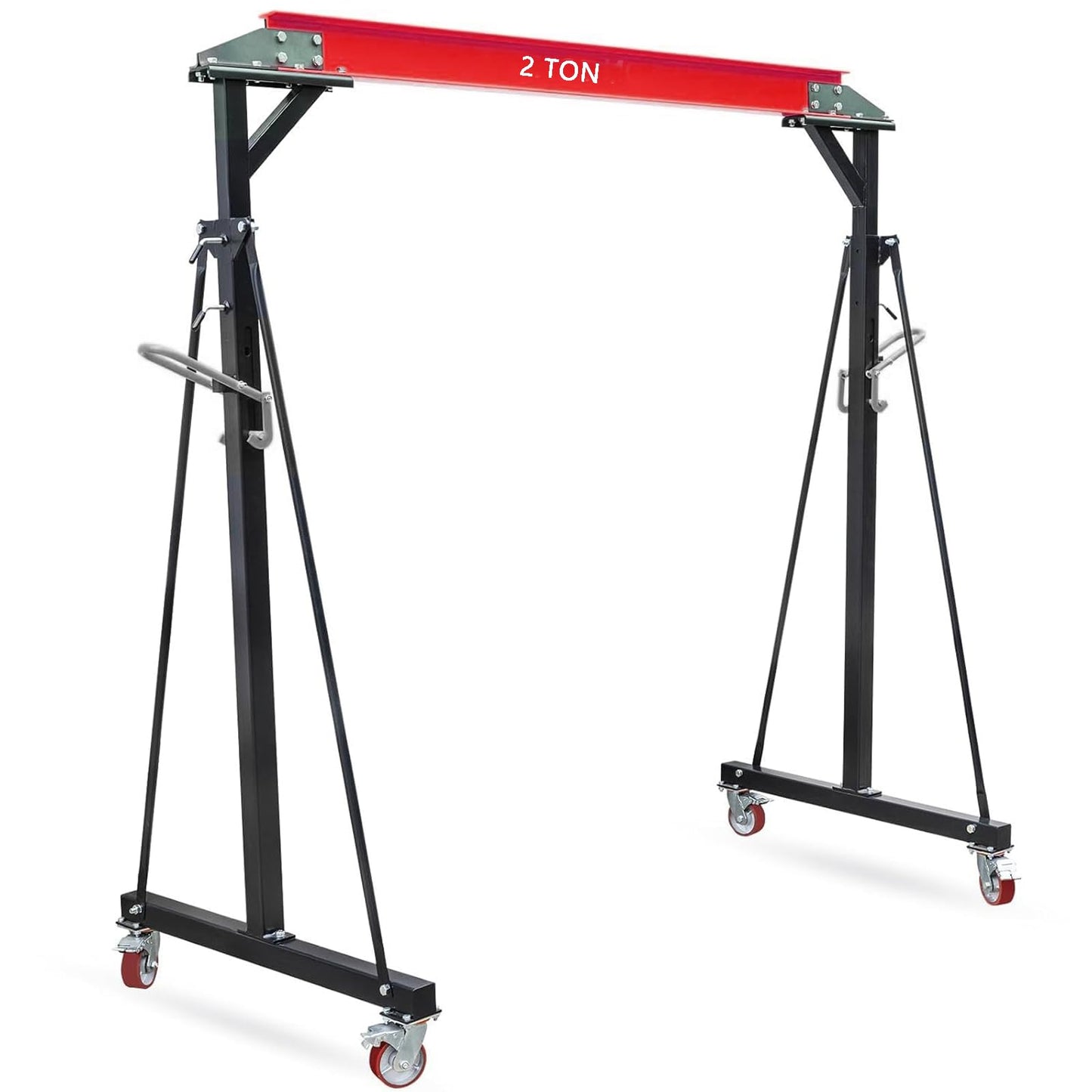Gantry Crane, 4400 LBS Adjustable Gantry Crane, 2 Ton Shop Cranes Lift Hoist with 8-12 ft Adjustable Height for Warehouse & Factory