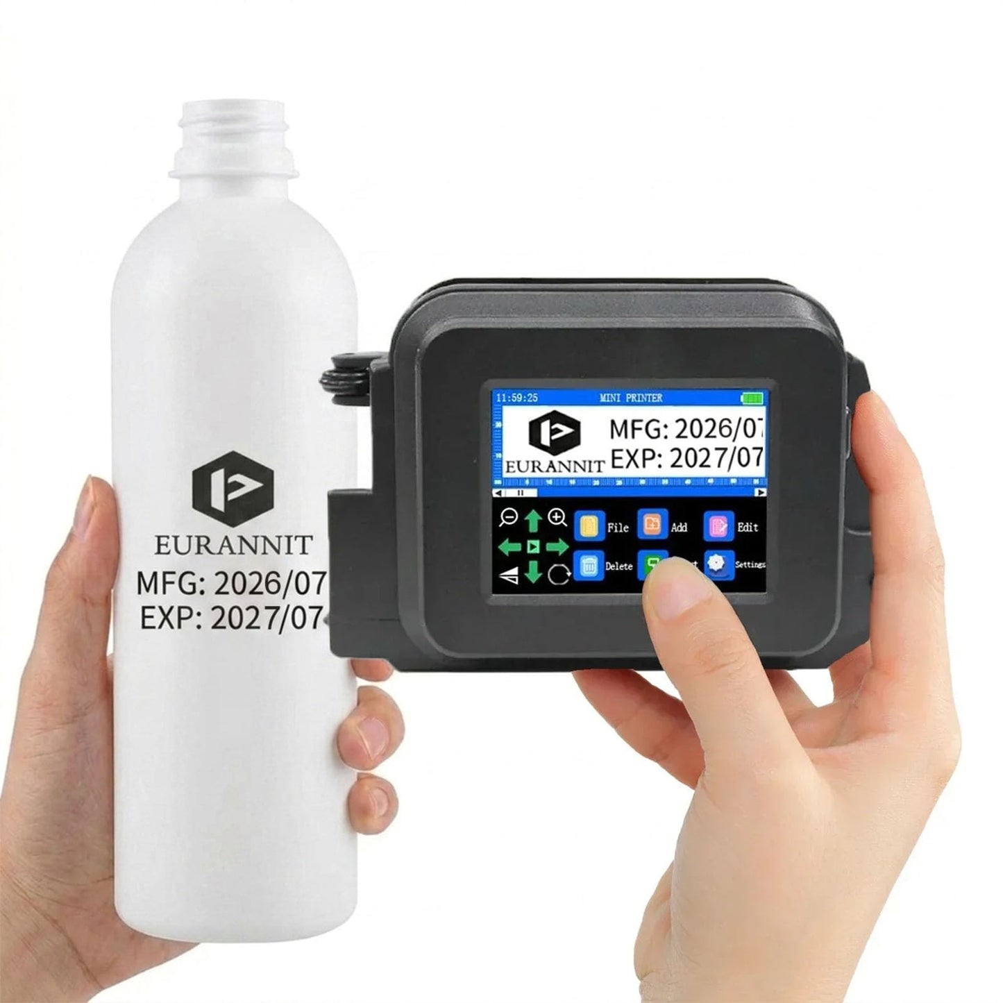 Eurannit XMINI Handheld Inkjet Printer 12.7mm with ER520 Ink Cartridge