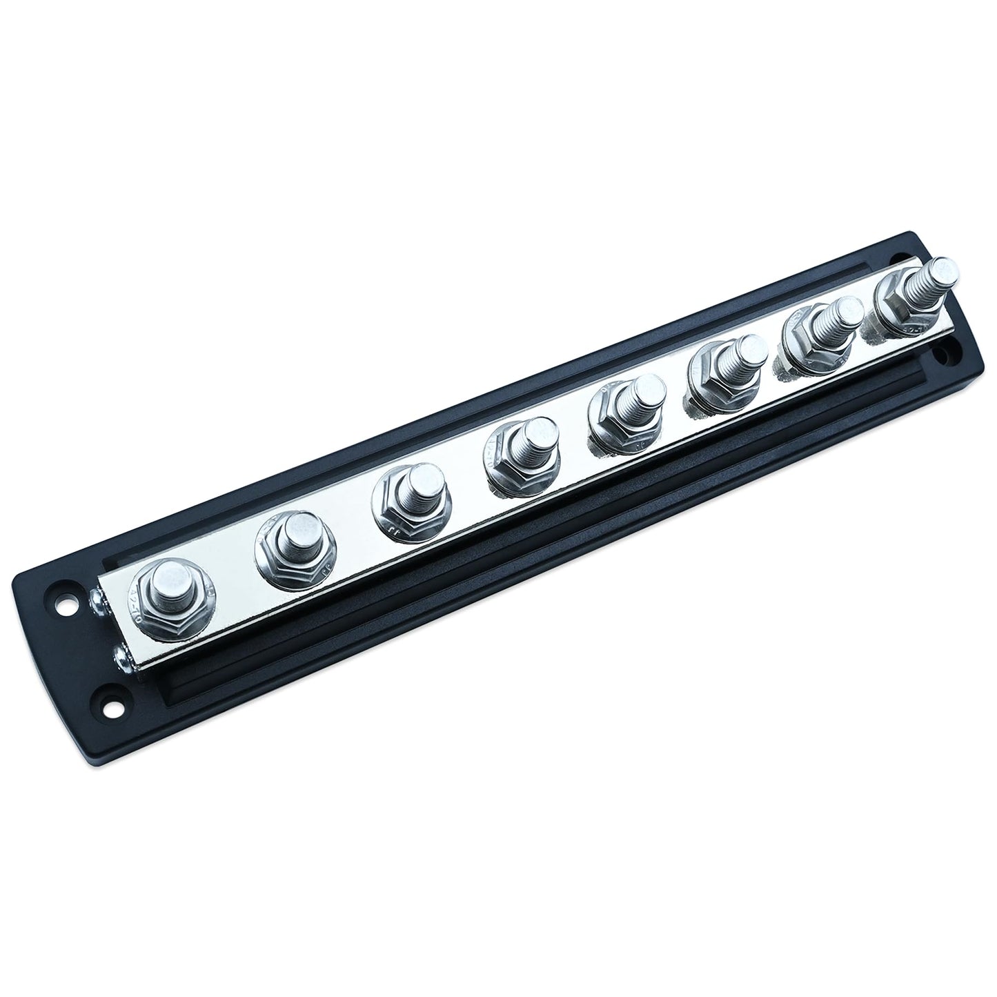 2107 Powerbar 600A Power Distribution Block, Compatible with Blue sea Systems, 8 x 3/8″ Terminal Studs, 600A 300V AC / 48V DC, Tin-Plated Copper Bus Bar, Heavy Duty for Marine, Automotive, RV, Solar