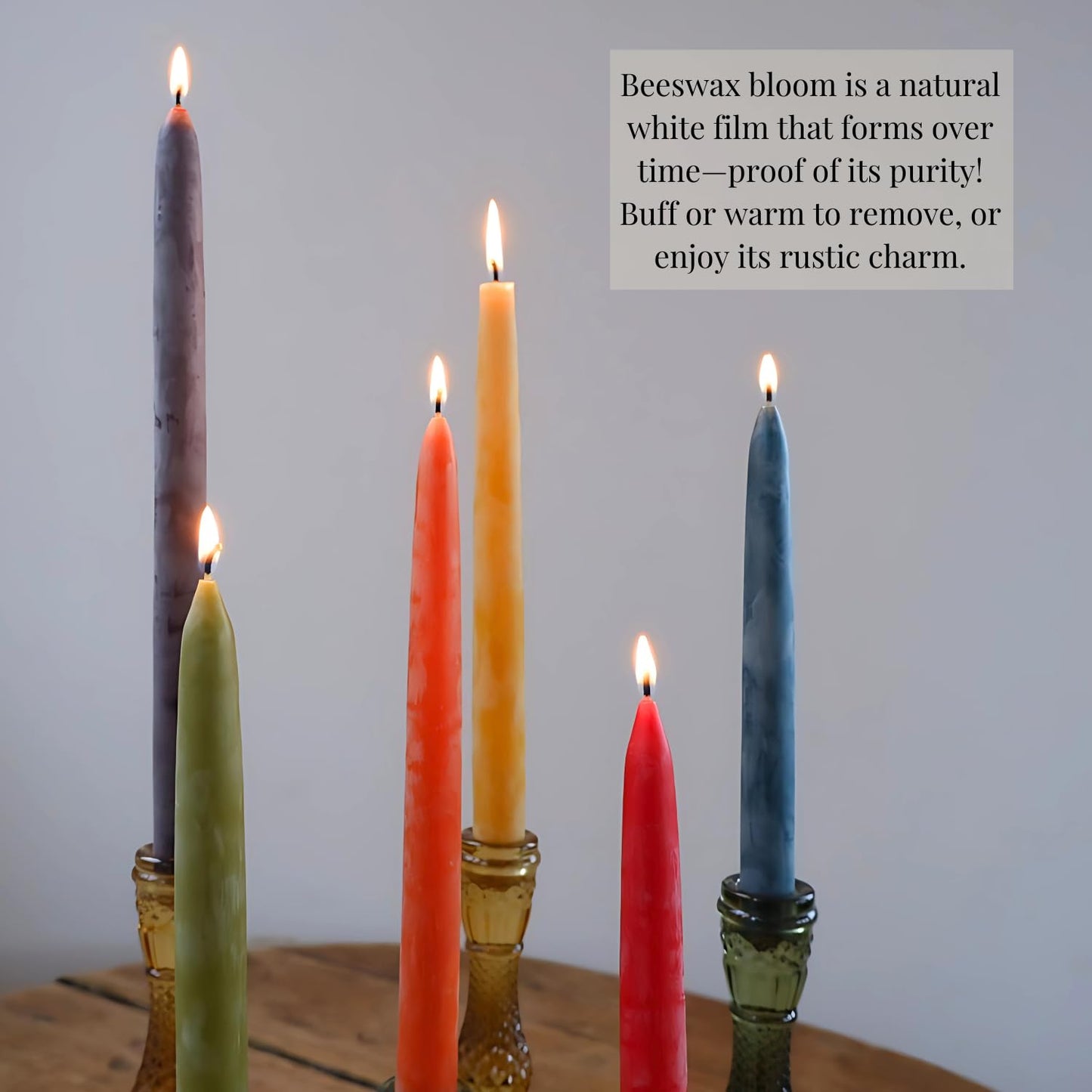 Candlestock Beeswax Taper Candles – Standard 7/8" Diameter, Pure 100% Natural USA Beeswax, Cotton Wick, Dripless, Long-Burning, Handmade in Woodstock, NY- 12 Inches - 1 Pair (2 Candles) - Rose Red