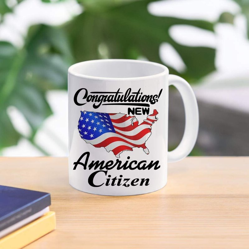 Funny New Citizen Mug - Congratulations! New American Citizen,Citizenship Mug With American Flag For Proud Us Men And Women Coffee Mug,11 oz Novelty Mug
