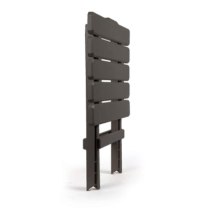 Camco 51885 Charcoal Large Adirondack Portable Outdoor Folding Side Table, Perfect for The Beach, Camping, Picnics, Cookouts & More, Weatherproof & Rust Resistant
