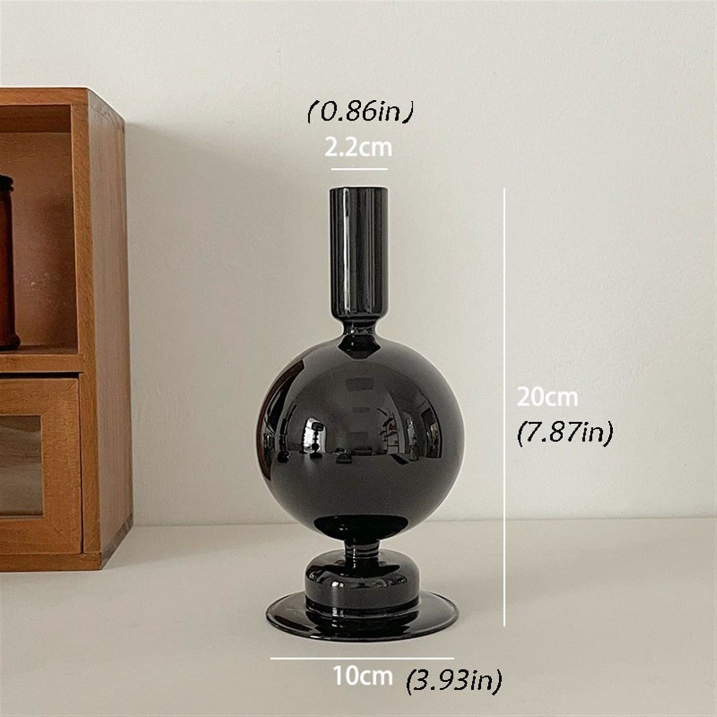 cfycfy987 Candelabra European Glass Candle Holders Light Luxury High-end Fashion Ornaments Miserable Decoration Candlestick Candle Sticks Holder(C)