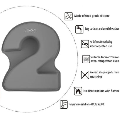 Ducodocu Silicone Cake Pans 3D Large Number Cake Mould Novelty Cake Tins DIY Baking Mold for Birthday Wedding Anniversary 10 inch Number of 2