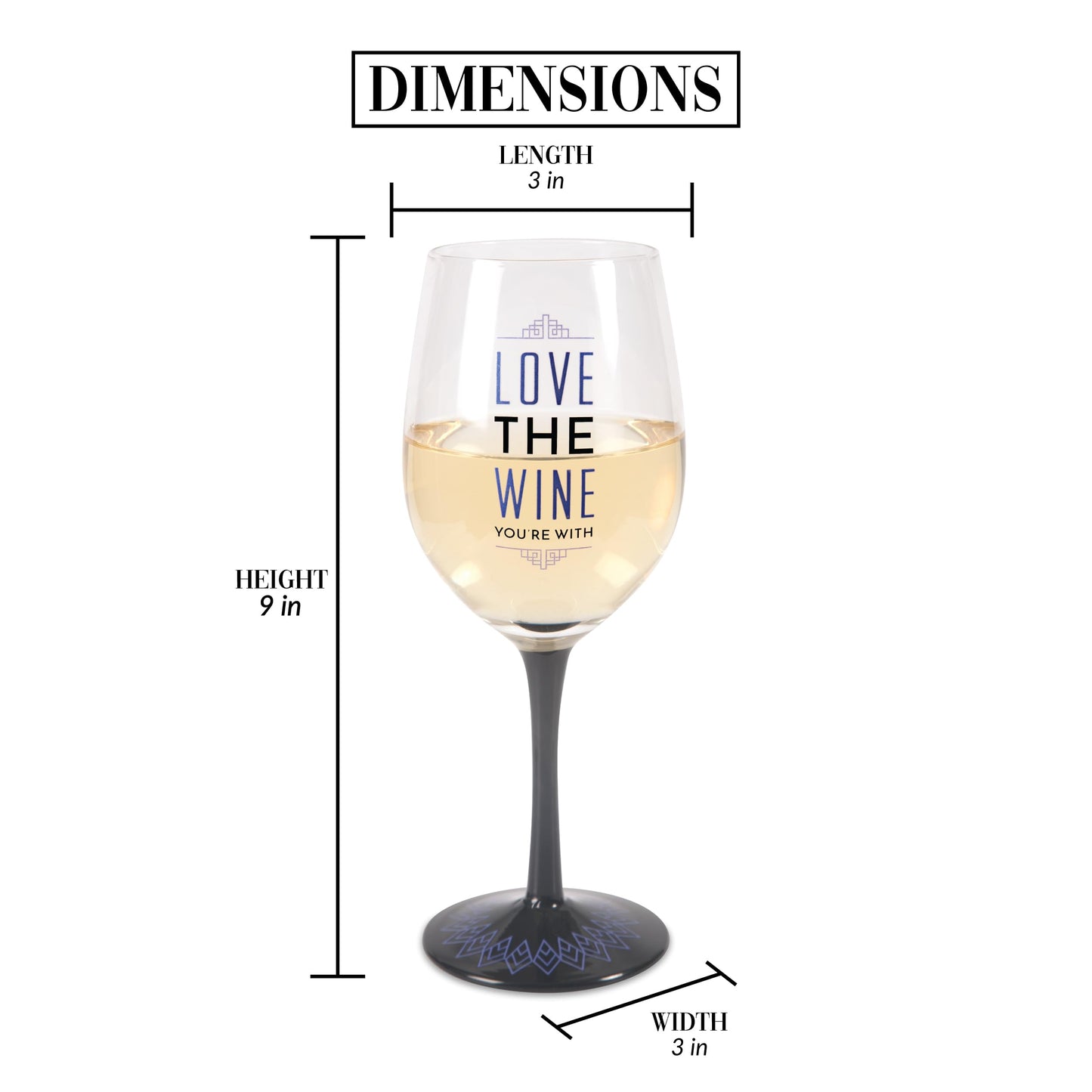 Pavilion Gift Company Pretty Inappropriate "Love The Wine You're With" Wine Glass Candle Holder, Purple