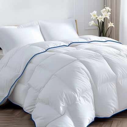 Ankwos White Down Alternative Comforter Soft, Fluffy, and Cozy All Season Bedding, Machine Washable, Hypoallergenic Duvet Insert Oeko-TEX Certified (King, 106 x 90 inches)