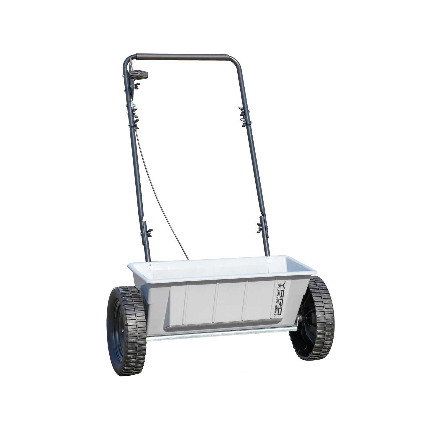 Yard Commander - 60 LB Walk-Behind Push Drop Spreader - Holds Up to 15,000 SQFT of Product - Great for Applying Fertilizer & Grass Seed - Adjustable Drop Rate & Composite Hopper