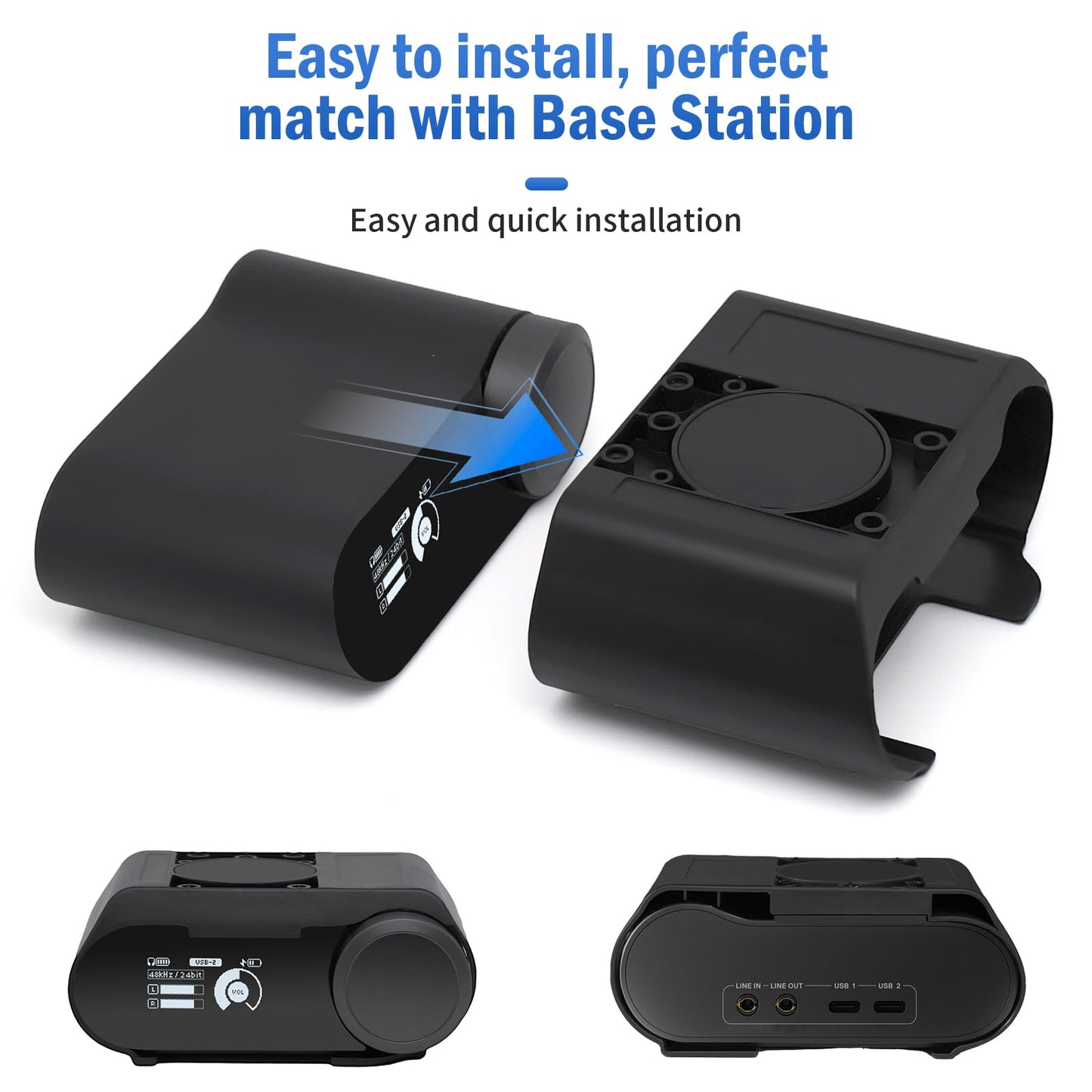 Under Desk Mount Holder for SteelSeries Arctis Nova Pro Wireless Base Station–Arctis Pro Wireless NOVA Magnetic Mount Secretlab MAGNUS Version ,Headphone Hanger Stand for Arctis Nova Pro Wireles