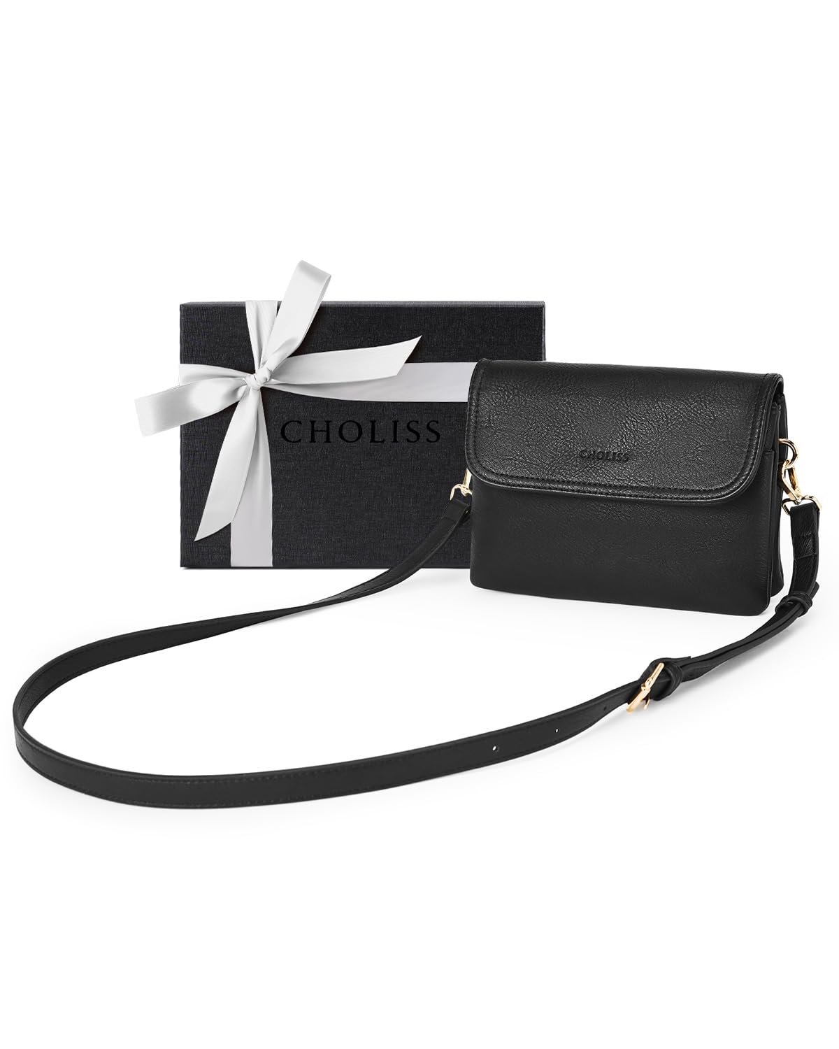 CHOLISS Small Crossbody Bags for Women, Vegan Leather Cell Phone Purse, Mini Travel Purse with Adjustable Strap