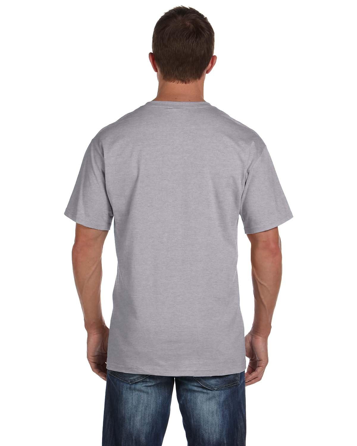 Fruit of the Loom Men's Pocket Crew Neck T-Shirt - XX-Large - Heather Gray (Pack of 4)