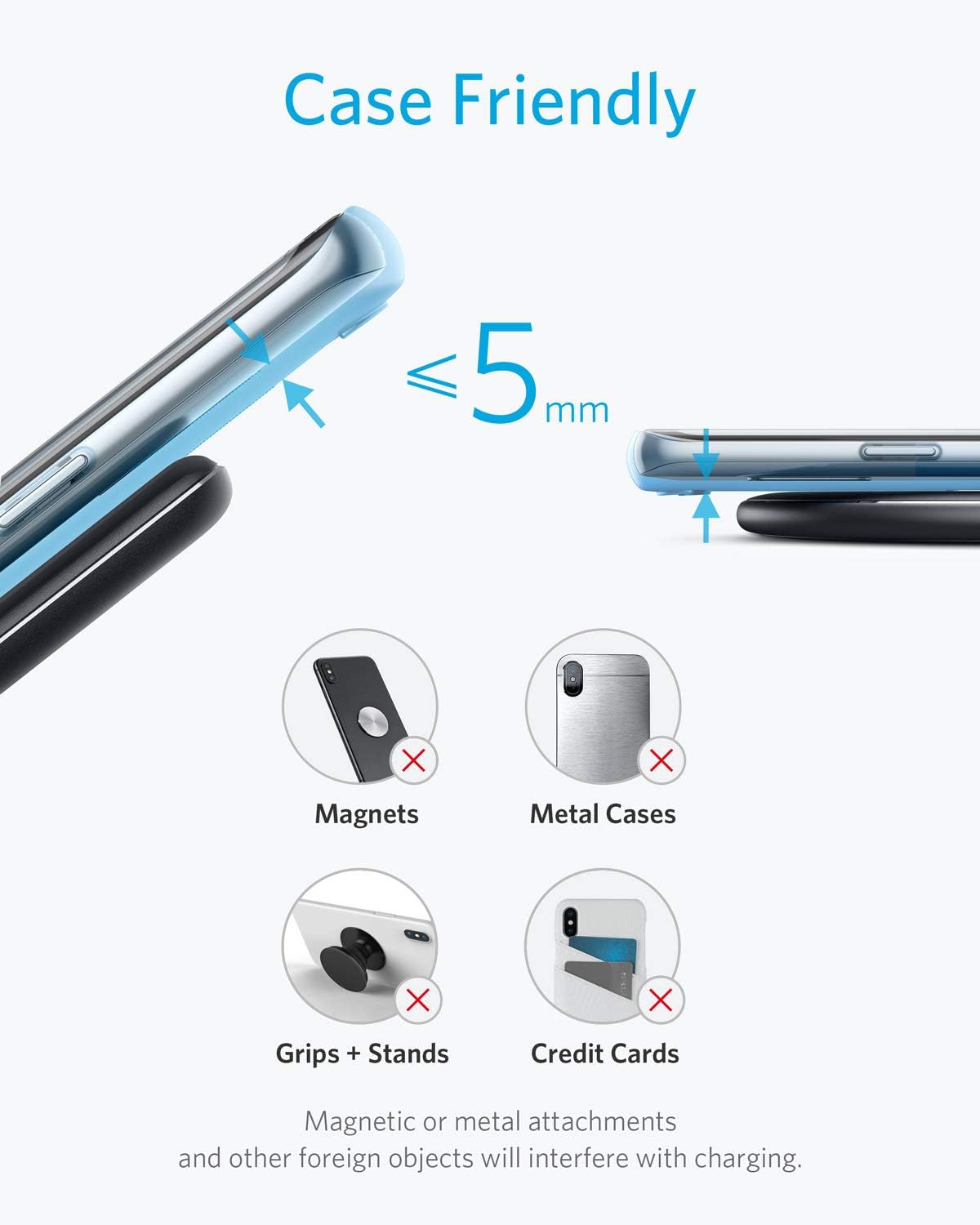 Anker Wireless Chargers Bundle, PowerWave Pad & Stand Upgraded, Qi-Certified, Fast Charging iPhone 14/14Pro/14 Plus/14 Pro Max, 13/13 Mini/13 Pro/13 Pro Max, SE, Galaxy S20, Note10 (No AC Adapter)