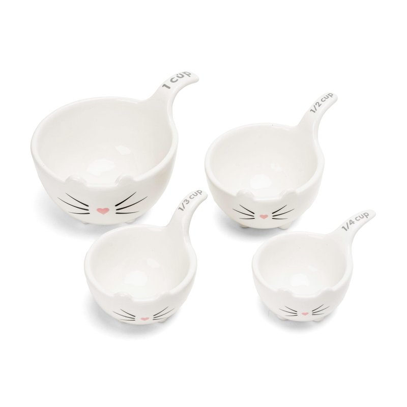 Lemon Ceramic Spoons Set: Lemon Shaped Measuring Spoons: 1 Tablespoon, 1 Teaspoon, 1/2 Teaspoon and 1/4 Teaspoon