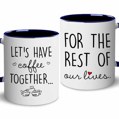 BSQUIELE Valentine Gift For Couple - Couple Mug Set - Valentine Gift Set For Wife, Husband, Mom, Dad - Bridal Shower, Engaged, Valentine, Wedding, Birthday Gifts For Bride, Groom, Mr, Mrs, Him, Her