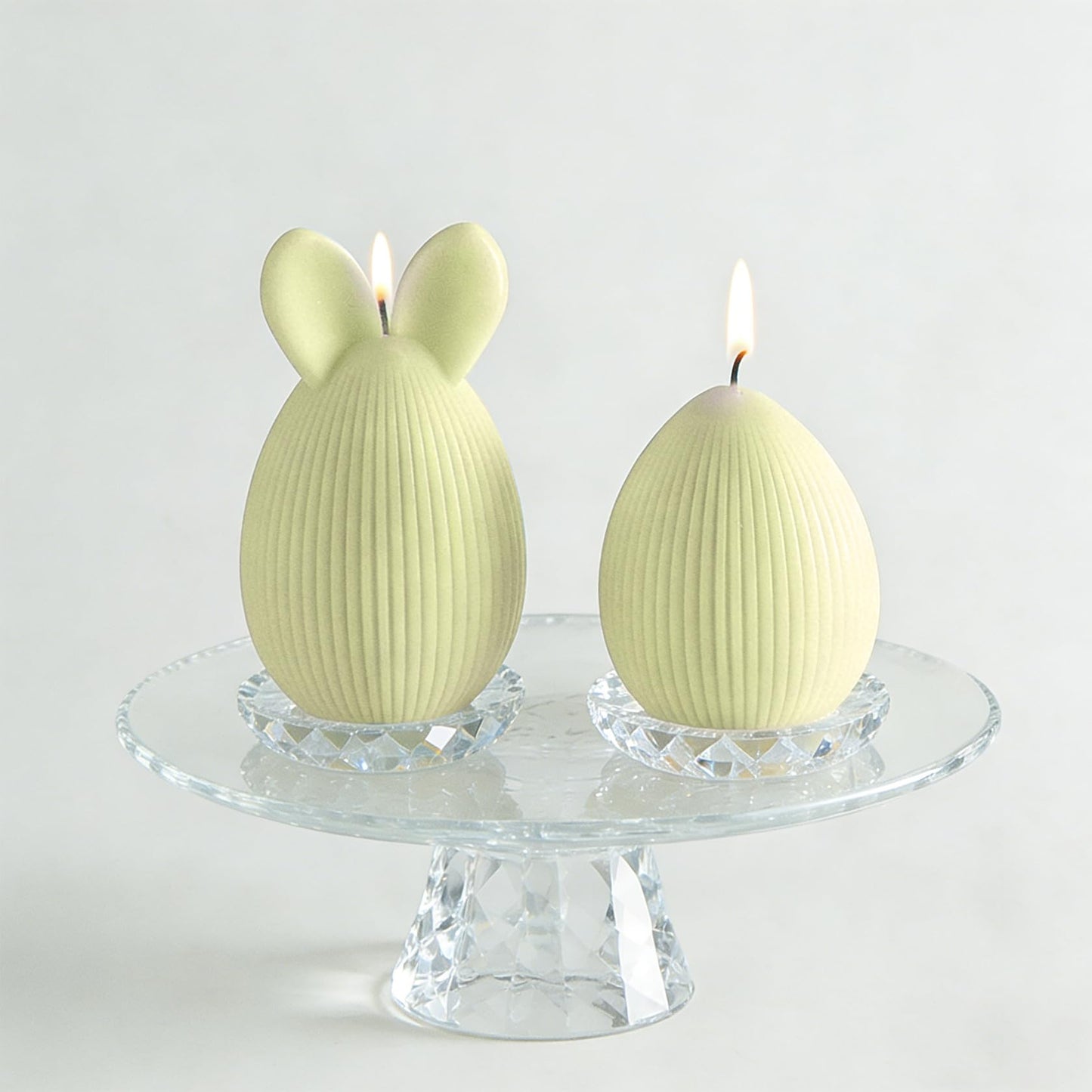 Fieldspark Easter Bunny Candles Yellow Set, 2.5'' x 4.5'' Flower & Fruit Scented Candles, Cute Rabbit Shaped Easter Gifts for Kids, Home Decor, Spring Celebration, 2 Pcs