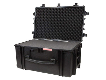 Monoprice Weatherproof Hard Case - 33 x 22 x 17 Inches, With Wheels and Customizable Foam, Shockproof, IP67, Ultraviolet And Impact Resistant Material, Black - Pure Outdoor Collection, 145.8 Liter