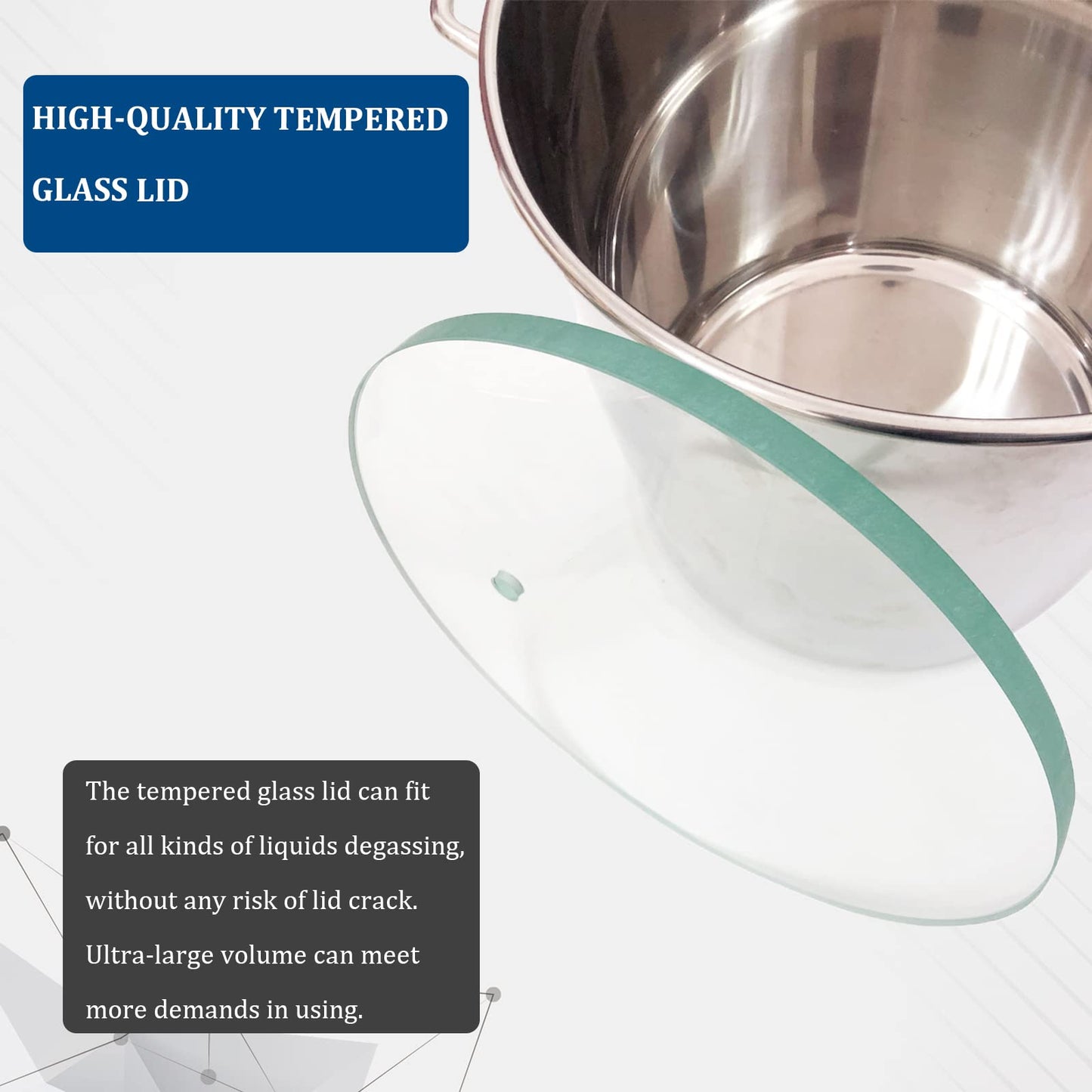 P PBAUTOS 9 Gallon Tempered Glass Vacuum Chamber with Two Rubber Seals, 33L Degassing Chamber Kit with 5 CFM 1/3HP Single Stage Vacuum Pump Without Oil, Perfect for Stabilizing Wood