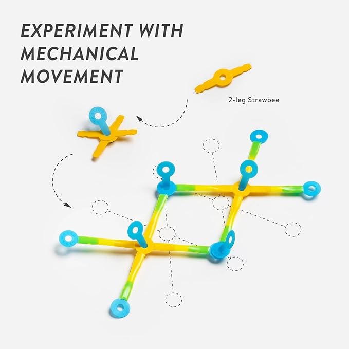 Strawbees Imagination Kit - Educational Connecting Toys for Makers &amp Families Building Toy Toolbox with Straws and Connectors for Creative STEM Exploration in Schools &amp Home Learning