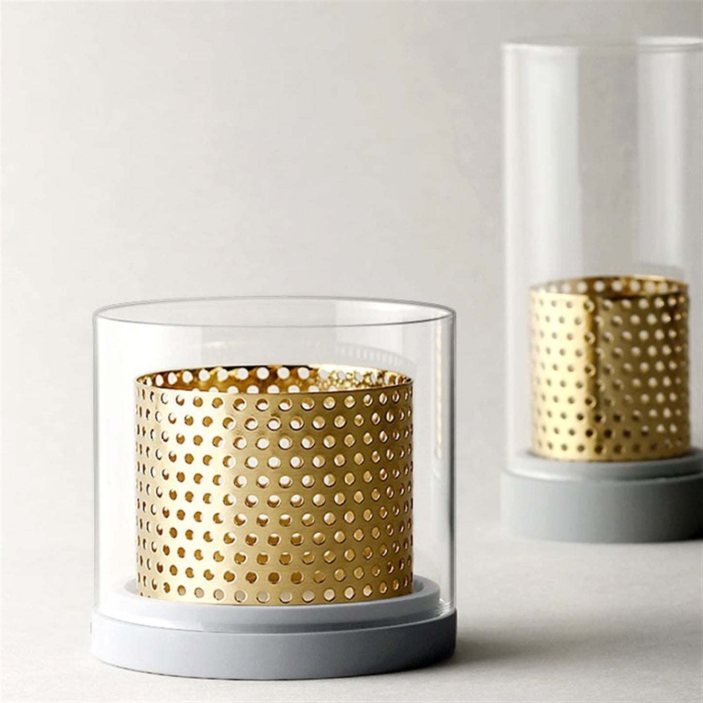 Candle Sconces Aromatherapy Candlestick Table Center Decorative Glass Candle Holder High Temperature Resistant Candle Stand/Display Candelabra (Size : B)