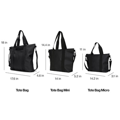 RAINS Tote Bag – Green Waterproof Minimalist Black Shoulder Bag for Men and Women – Versatile Laptop Bag for Work, Travel, Shopping, and Everyday Use – 2 Year Warranty