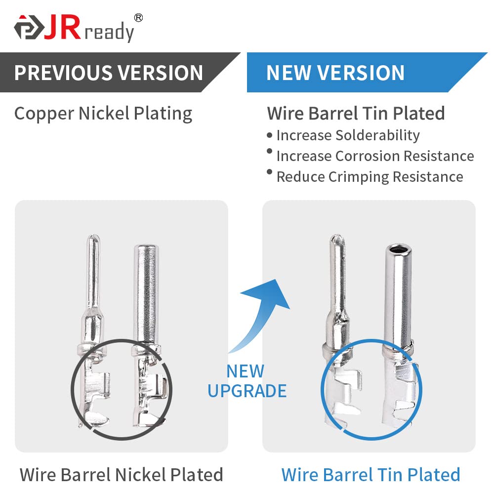 JRready ST6316 DT Deutsch Connector Kit, 2,3,4,6,8,12 Pin Connector, Deutsch Crimp Tool (ACT-LY-16DT), Size 16 Stamped Contacts, Deutsch pin Kit.