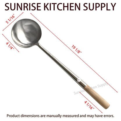 Sunrise Kitchen Supply Commercial Grade Wok Ladle 18.25" (#L)