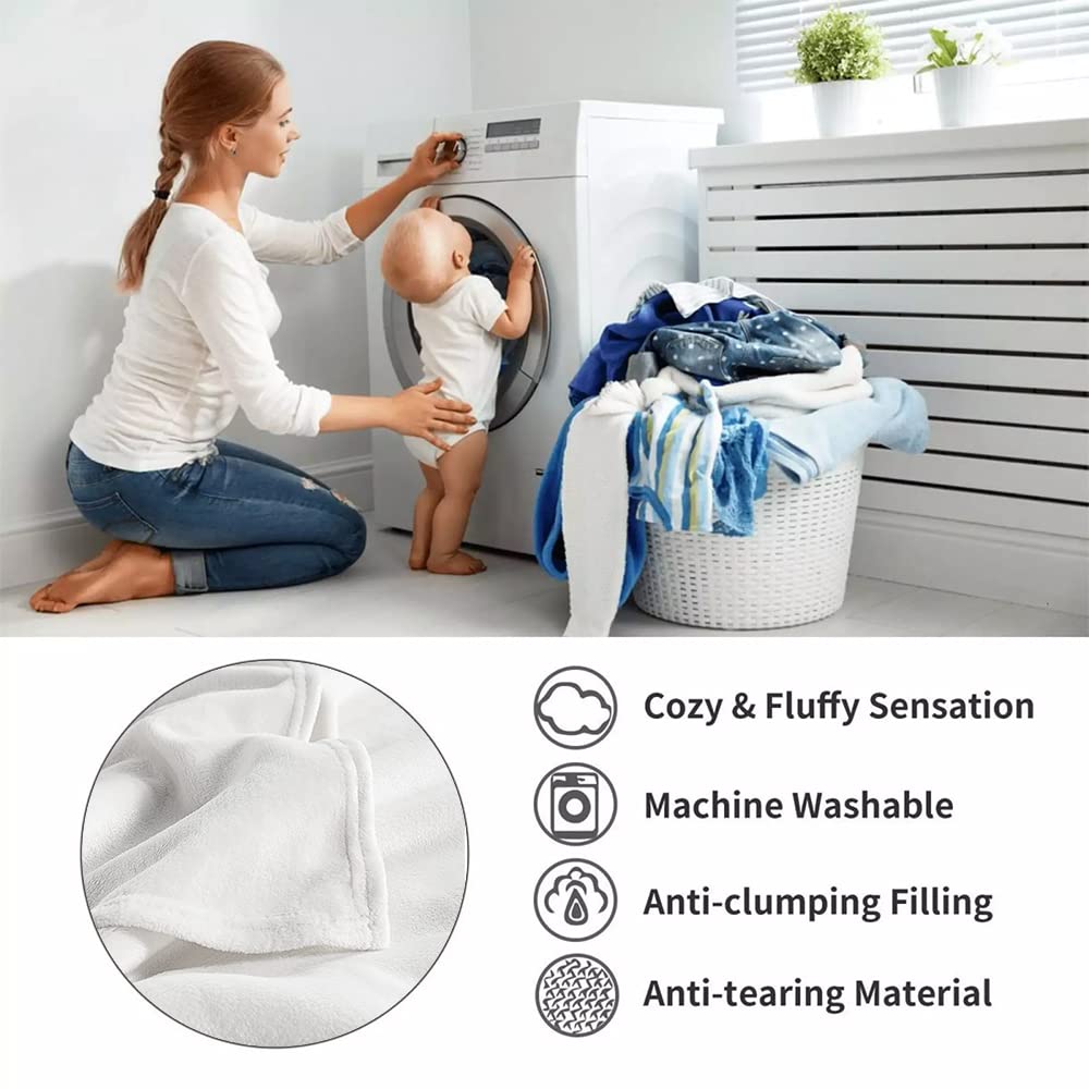 Soft Bicycle Blanket for Couch Bed Cozy Microfiber Fleece Flannel Bike Throw Blanket Gifts for Cycling Lover Kids Boys Girls Adults (Bike02, 130cm x 150cm(50'' x 60''))