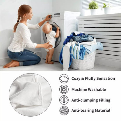Soft Bicycle Blanket for Couch Bed Cozy Microfiber Fleece Flannel Bike Throw Blanket Gifts for Cycling Lover Kids Boys Girls Adults (Bike02, 130cm x 150cm(50'' x 60''))