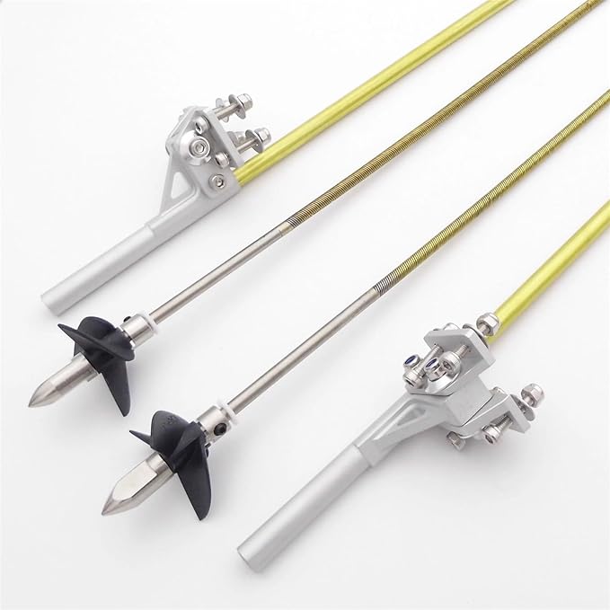 RC Boat 4mm 350mm Flexible Shaft CW CCW Drive Cable Shaft Strut Mount 36mm Propeller for RC Boat Speed Mono V Oval Catamaran(Left Hand)