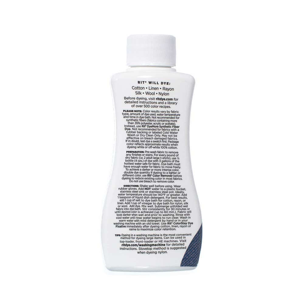 Rit Dye Liquid – Wide Selection of Colors – 8 Oz. (Navy Blue)