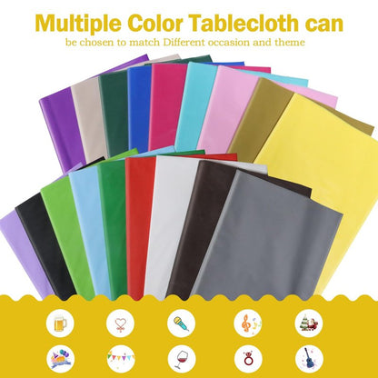 tujol Pink 6 Pack Plastic Table Cloth 54" x 108", Disposable Tablecloths Rectangle Table Cover, Plastic Tablecloths for Parties