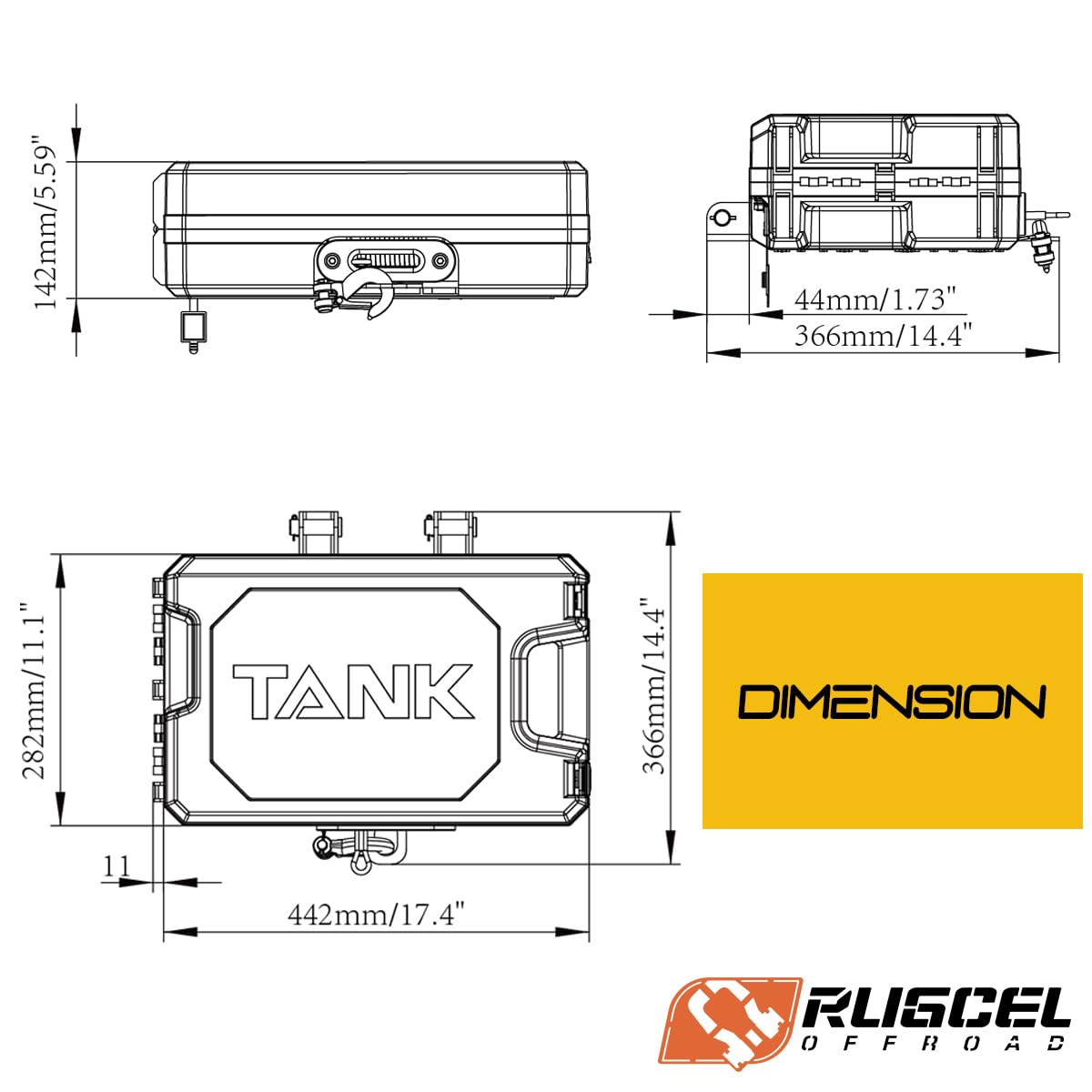 RUGCEL WINCH Portable Winch 12V DC Electric Utility winch,4500lb/2041kg Single Line Pull with Steel Mounting Plate, Integrated Hawse Fairlead and Synthetic Rope,Infrared remote control,atv utv winch