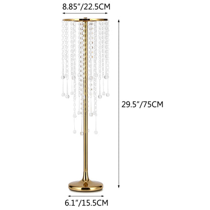 Rozrety Metal Gold Vase, 4pcs Modern Centerpiece for Table, Wedding Event Decor, 29.5in Tall, Durable Rust Resistant, Luxurious Home Decorations