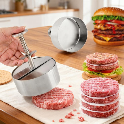 Yonderfume 304 Stainless Steel Burger Press, Adjustable Hamburger Patty Maker, Dishwasher Safe Meat Press for Beef, Burgers & BBQ Grilling