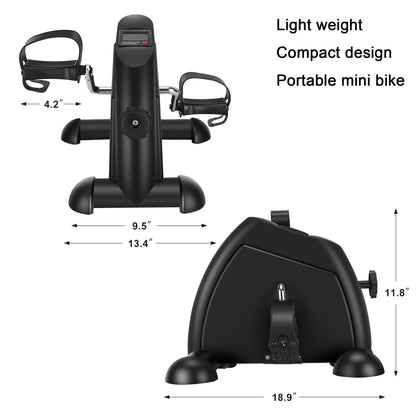 Pedal Exerciser Mini Exercise Bike for Leg and Arm Low Impact Exercise